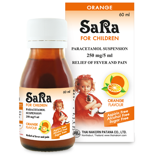 Sara suspension 250 mg ( Orange flavour )