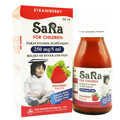 Sara suspension 250 mg ( Strawberry  flavour )